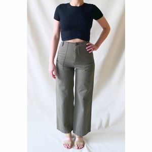 Designer High-waisted Wide Leg Pants (Brand New)